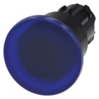 SIEMENS - Pilzdrucktaster, beleuchtet, 22mm, rund, Kunststoff, blau, 40mm