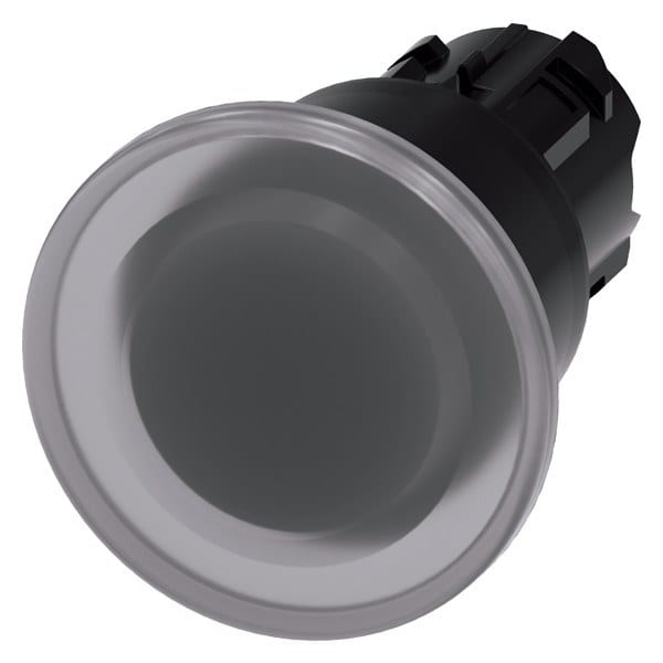 SIEMENS - Pilzdrucktaster, beleuchtet, 22mm, rund, Kunststoff, klar, 40mm