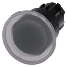 SIEMENS - Pilzdrucktaster, beleuchtet, 22mm, rund, Kunststoff, klar, 40mm
