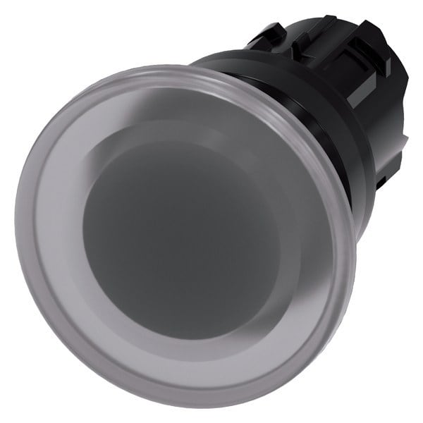 SIEMENS - Pilzdrucktaster, beleuchtet, 22mm, rund, Kunststoff, klar, 40mm