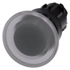 SIEMENS - Pilzdrucktaster, beleuchtet, 22mm, rund, Kunststoff, klar, 40mm