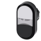 SIEMENS - Doppeldrucktaster, beleuchtet, 22mm, rund, Kunststoff, weiß, schwarz