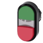 SIEMENS - Doppeldrucktaster, beleuchtet, 22mm, rund, Kunststoff, grün, rot