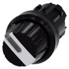 SIEMENS - Knebelschalter, beleuchtbar, 22mm, rund, Kunststoff, schwarz, weiß