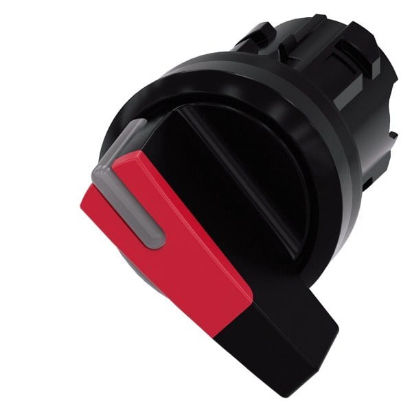 SIEMENS - Knebelschalter, beleuchtbar, 22mm, rund, Kunststoff, rot