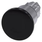SIEMENS - Pilzdrucktaster, 22mm, rund, Metall, hochglanz, schwarz
