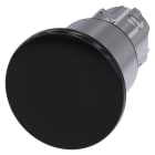 SIEMENS - Pilzdrucktaster, 22mm, rund, Metall, hochglanz, schwarz