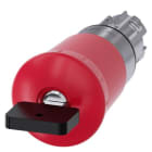 SIEMENS - Not-Halt-Pilzdrucktaster, 22mm, rund, Metall, hochglanz, rot, mit Schloss Sie...