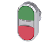 SIEMENS - Doppeldrucktaster, 22mm, rund, Metall, hochglanz, grün, rot