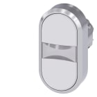 SIEMENS - Doppeldrucktaster, 22mm, rund, Metall, hochglanz, weiß, weiß
