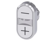 SIEMENS - Doppeldrucktaster, 22mm, rund, Metall, hochglanz, weiß, weiß