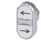 SIEMENS - Doppeldrucktaster, 22mm, rund, Metall, hochglanz, weiß: links, weiß: rechts
