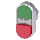 SIEMENS - Doppeldrucktaster, 22mm, rund, Metall, hochglanz, grün, rot