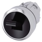 SIEMENS - Kippschalter, 22mm, rund, Metall, hochglanz, schwarz, 2 Schaltstellungen O+I