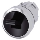 SIEMENS - Kippschalter, 22mm, rund, Metall, hochglanz, schwarz, 2 Schaltstellungen O+I