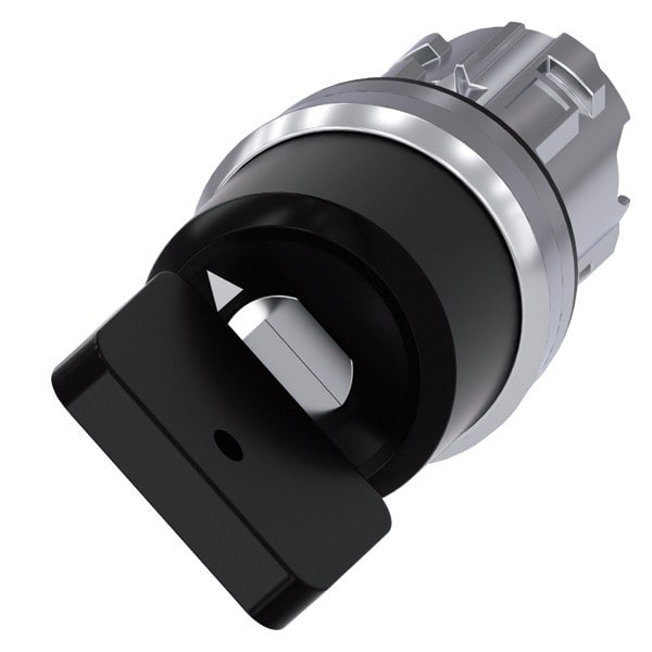 SIEMENS - Schlüsselschalter Siemens, C, 22mm, rund, Metall, hochglanz, Schlüsselabzug O