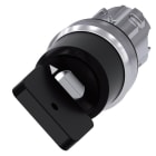 SIEMENS - Schlüsselschalter Siemens, C, 22mm, rund, Metall, hochglanz, Schlüsselabzug O