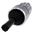 SIEMENS - Koordinatenschalter, 22mm, rund, Metall, hochglanz, schwarz, waagerecht