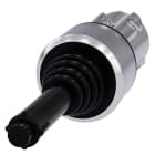 SIEMENS - Koordinatenschalter, 22 mm, rund, Metall hochglanz, schwarz, 2 Schaltstellungen