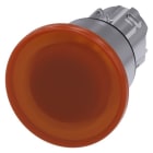 SIEMENS - Pilzdrucktaster, beleuchtet, 22mm, rund, Metall, hochglanz, amber