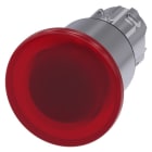 SIEMENS - Pilzdrucktaster, beleuchtet, 22mm, rund, Metall, hochglanz, rot, 40mm