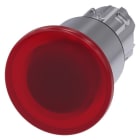 SIEMENS - Pilzdrucktaster, beleuchtet, 22mm, rund, Metall, hochglanz, rot, 40mm