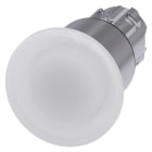 SIEMENS - Pilzdrucktaster, beleuchtet, 22mm, rund, Metall, hochglanz, weiß, 40mm