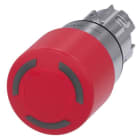 SIEMENS - Not-Halt-Pilzdrucktaster, beleuchtet, 22mm, rund, Metall, hochglanz, rot, 30mm
