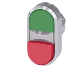 SIEMENS - Doppeldrucktaster, beleuchtet, 22mm, rund, Metall, hochglanz, grün, rot