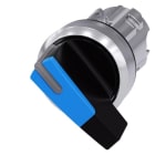 SIEMENS - Knebelschalter, beleuchtbar, 22mm, rund, Metall, hochglanz, blau