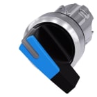 SIEMENS - Knebelschalter, beleuchtbar, 22mm, rund, Metall, hochglanz, blau