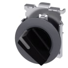 SIEMENS - Knebelschalter beleuchtbar, 30 mm, rund, Metall, matt, schwarz, Knebel kurz