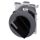 SIEMENS - Knebelschalter beleuchtbar, 30 mm, rund, Metall, matt, schwarz, Knebel kurz