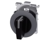 SIEMENS - Knebelschalter beleuchtbar, 30 mm, rund, Metall, matt, schwarz, Knebel kurz