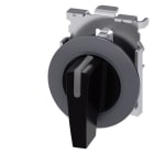SIEMENS - Knebelschalter beleuchtbar, 30 mm, rund, Metall, matt, schwarz, Knebel lang
