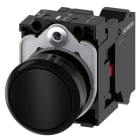 SIEMENS - Drucktaster, 22mm, rund, Kunststoff, schwarz, Druckknopf, 1Ö