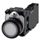SIEMENS - Drucktaster, 22mm, rund, Kunststoff, klar, Druckknopf, 1S+1Ö