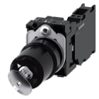 SIEMENS - Schlüsselschalter Siemens, C, 22mm, rund, Kunststoff, Schlüsselabzug O+I, 1S+1Ö