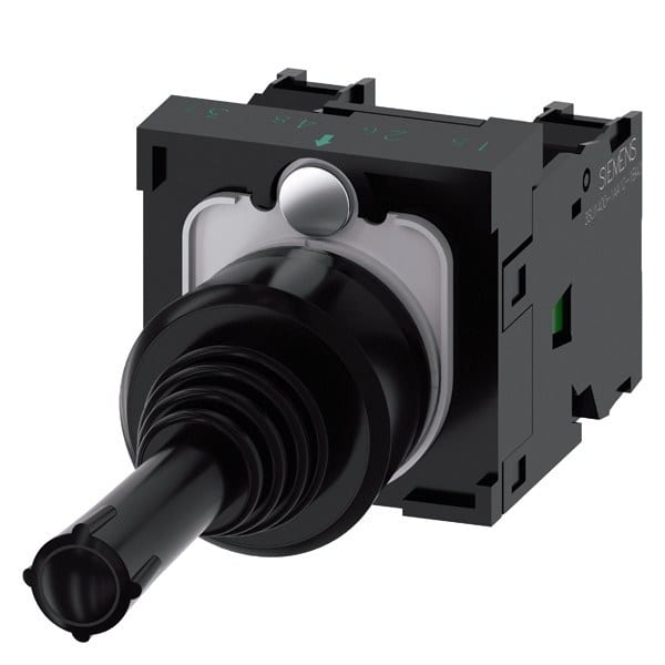 SIEMENS - Koordinatenschalter, 22mm, rund, Kunststoff, schwarz, waagerecht, 1S, 1S