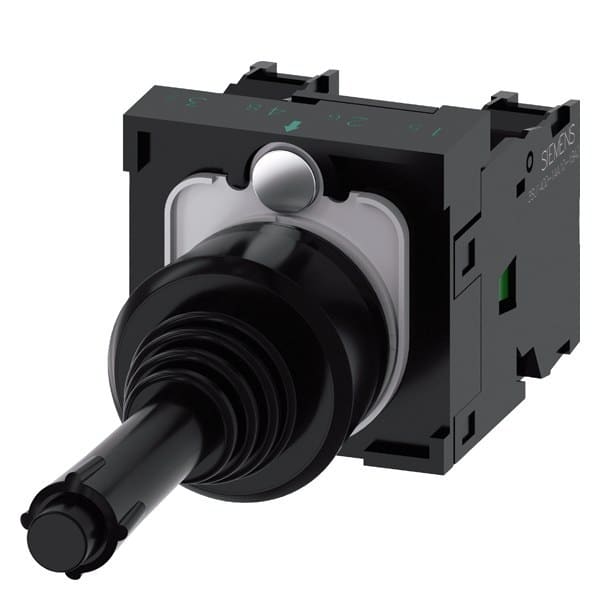 SIEMENS - Koordinatenschalter, 22mm, rund, Kunststoff, schwarz, waagerecht, 1S, 1S