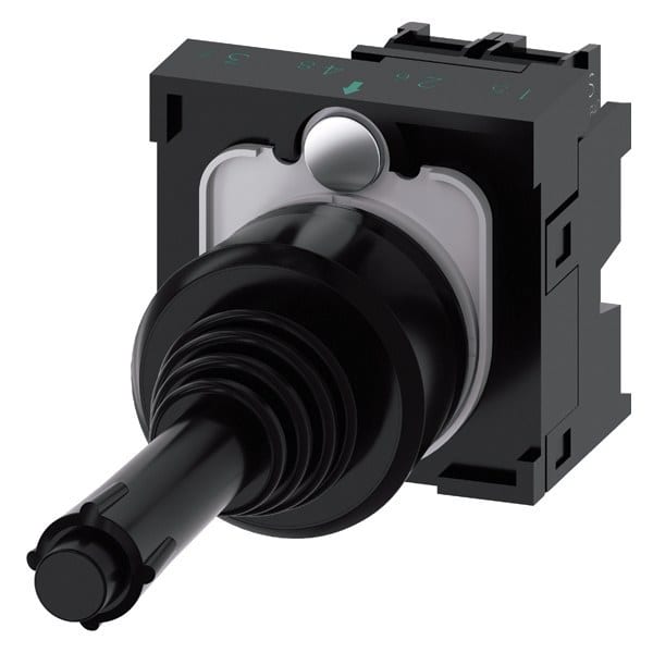 SIEMENS - Koordinatenschalter, 22mm, rund, Kunststoff, schwarz, senkrecht verrastend