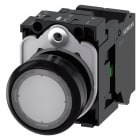 SIEMENS - Drucktaster, beleuchtet, 22mm, rund, Kunststoff, klar, 1S, AC/DC 24V
