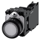 SIEMENS - Drucktaster, beleuchtet, 22mm, rund, Kunststoff, klar, 1S+1Ö, AC/DC 24V