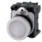 SIEMENS - Leuchtmelder, 22mm, rund, Kunststoff, weiß, Linse, glatt, AC 110V