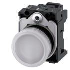 SIEMENS - Leuchtmelder, 22mm, rund, Kunststoff, weiß, Linse, glatt, AC 110V