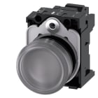 SIEMENS - Leuchtmelder, 22mm, rund, Kunststoff, klar, Linse, glatt, AC 110V