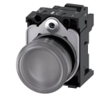 SIEMENS - Leuchtmelder, 22mm, rund, Kunststoff, klar, Linse, glatt, AC 230V