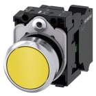 SIEMENS - Drucktaster, 22mm, rund, Metall, hochglanz, gelb, Druckknopf, 1S