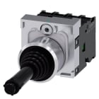SIEMENS - Koordinatenschalter, 22mm, rund, Metall hochglanz, schwarz, verrastend