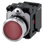 SIEMENS - Drucktaster, beleuchtet, 22mm, rund, Metall, hochglanz, rot, 1Ö